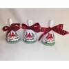 Rudolf, Mikulás, Manós nagy csengők, szalaggal  /9 cm/