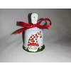  Rudolf, Mikulás, Manós nagy csengők, szalaggal  /9 cm/