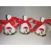  Rudolf, Mikulás, Manós nagy csengők, szalaggal  /9 cm/