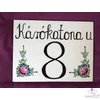Kézi festésű házszámtábla 25*40 cm-es 