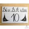 Kézi festésű házszámtábla 25*40 cm-es 