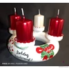 Adventi koszorú hóemberes /4 db gyertyával/