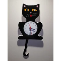 Cica ingás óra fekete / narancssárga szemű/