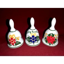 Karácsonyi mintás kis csengő  /7 cm/