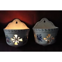 ÁTTÖRT, falra akasztható kerámia mécsestartó