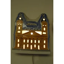 ÁTTÖRT, falra akasztható kerámia lámpa, a debreceni Nagytemplommal