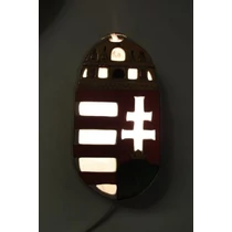 ÁTTÖRT, falra akasztható kerámia lámpa, a magyar címerrel