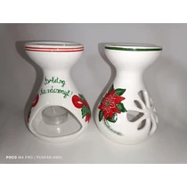 Áttört illóolaj párologtató, karácsonyi mintával