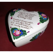 Szív alakú bonbonier versikével