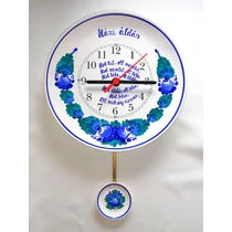Fali tányér ingás óra rövid idézettel, verssel  /Ø22 cm/