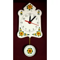 Csúcsos plakett óra, ingás szerkezettel  