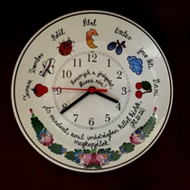 Tányér óra ovis ballagásra, idézettel /1-8 jel/  /Ø26 cm/