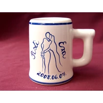 Füles pálinkás pohárka címeres vagy egyéb emblémás 2 cl