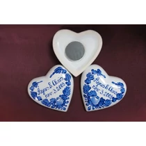 Domboros szív hűtőmágnes Ágnes & Chris