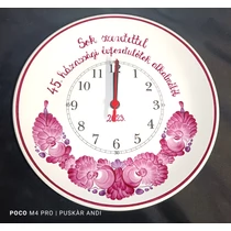Fali tányér óra házassági évfordulóra   Ø26 cm