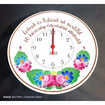 Fali tányér óra házassági évfordulóra   Ø26 cm