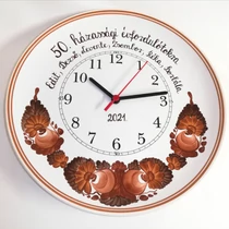 Fali tányér óra házassági évfordulóra   Ø31 cm