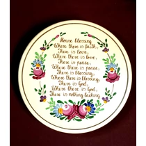 Tányér közepes  /Ø22 cm/   Angol Házi áldás