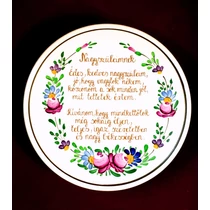 Tányér közepes  /Ø22 cm/   Nagyszüleimnek