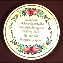 Tányér közepes  /Ø22 cm/   Szüleimnek Akik minden gondjaikkal értem élnek...