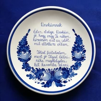 Tányér közepes  /Ø22 cm/   Unokámnak