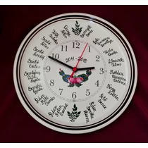 Fali tányér óra /Ø31 cm/  iskolai ballagásra, osztálynévsorral /1-19 név/  