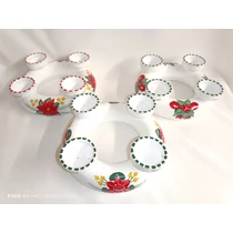 Karácsonyi mintás adventi koszorúk, gyertya nélkül