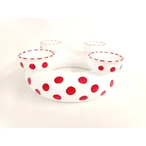 Pöttyös mintás adventi koszorú, gyertya nélkül