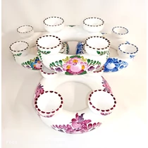 Virágmintás adventi koszorúk, gyertya nélkül