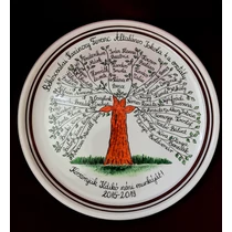 Életfás fali tányér  /Ø31 cm/ 4-es osztályfőnöknek /25-29 név/