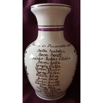 Nagy váza /24 cm/ bölcsis ballagásra, névsorral /12-15 név/