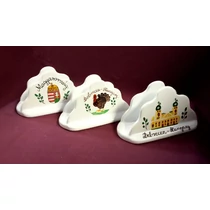 Szalvétatartó, levél- vagy jegyzettartó, emblémával