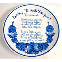 Fali dísztányér Testvéremnek, születésnapjára  Ø22 cm