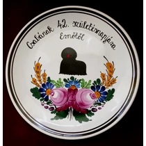 Fali tányér 42. születésnap alkalmából  Ø26 cm