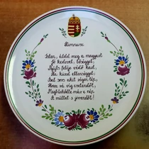  Magyar himnusz fali tányér  /Ø31 cm/  