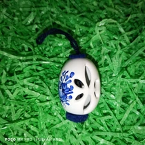 "Fürj" kerámiatojás áttört díszítéssel  /4 cm/