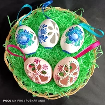 "Kacsa" kerámiatojás áttört díszítéssel /6,5 cm/