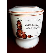 Kerámia urna, kézi festésű