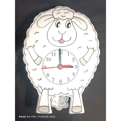 Bárány ingás óra fehér