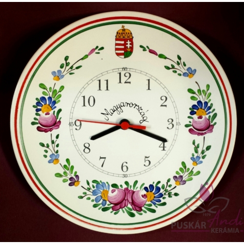 Fali tányér óra, emblémával Ø22 cm