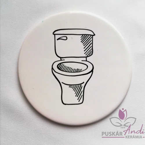Helyiség jelölő tábla  /toilett, fürdő stb./ kerek, csak grafikával, Ø 88 mm