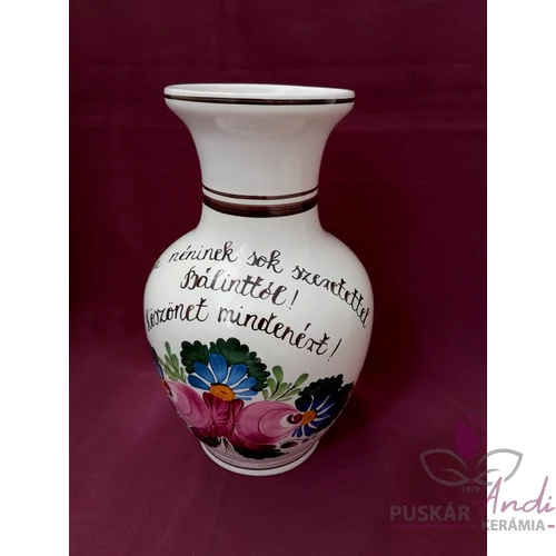 Nagy váza bölcsis ballagásra, egyedi feliratozással /24 cm/