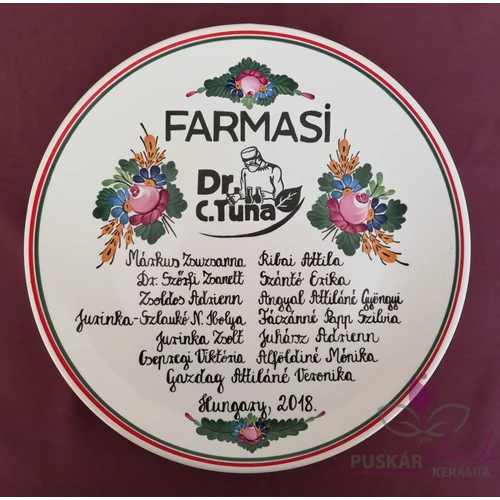 FARMASI céglogós fali dísztányér