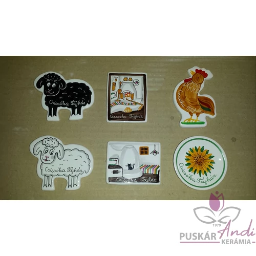 Csicsóka tájház hűtőmágnesei és nyakláncai