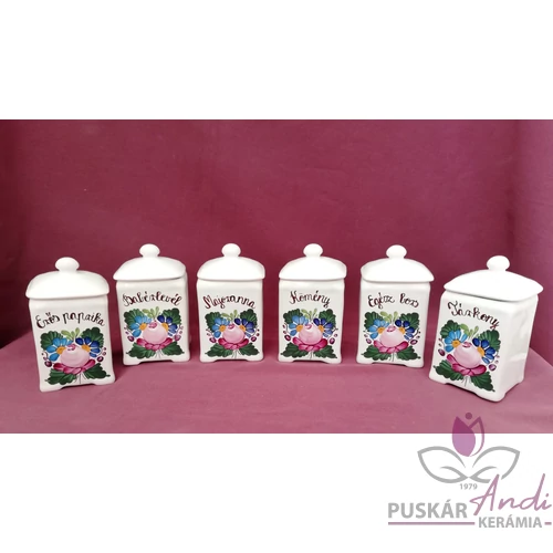 Gombos kupakos fűszertartó /10 cm magas/