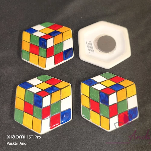 Rubik kocka hűtőmágnes