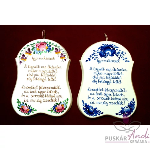 Ívelt plakett Gyermekemnek