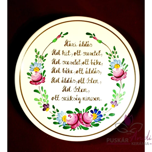 Tányér közepes  /Ø22 cm/   Magyar Házi áldás