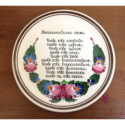 Tányér közepes  /Ø22 cm/   Román Házi áldás