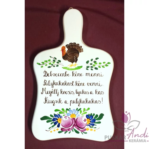 Vágódeszka alakú plakett  Debrecenbe kéne menni